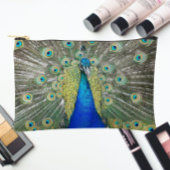 Schönes Blue Peacock Feather Plumage Zubehörtasche