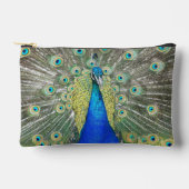 Schönes Blue Peacock Feather Plumage Zubehörtasche (Vorderseite)