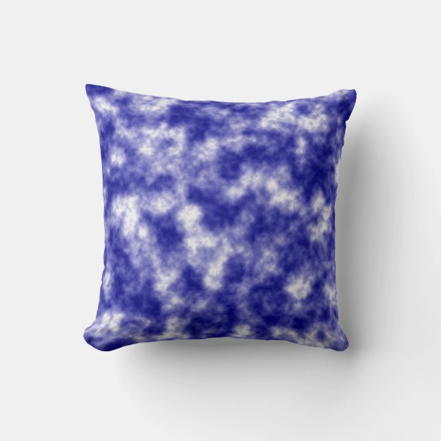 Schönes Blue Storm Throw Kissen (Vorderseite)