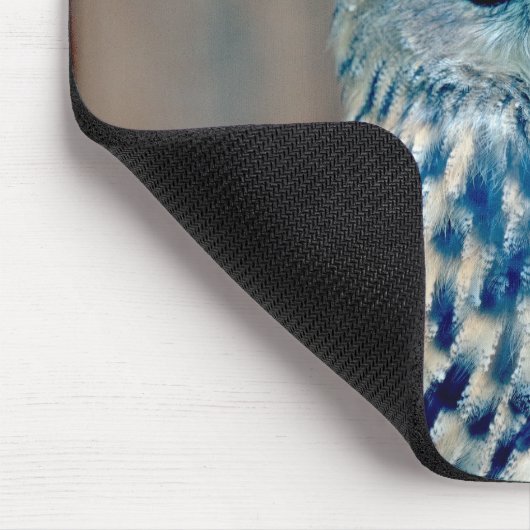 Schönes Blue Uhu Raptor Owl Mousepad (Ecke)