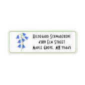 Schönes Bluebells White Return Address Label (Vorne)