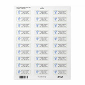 Schönes Bluebells White Return Address Label (Vorne)