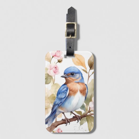 Schönes Bluebird Wasserfarbenbild Gepäckanhänger (Vorderseite Vertikal)