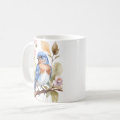 Schönes Bluebird Wasserfarbenbild Kaffeetasse (Vorderseite Links)