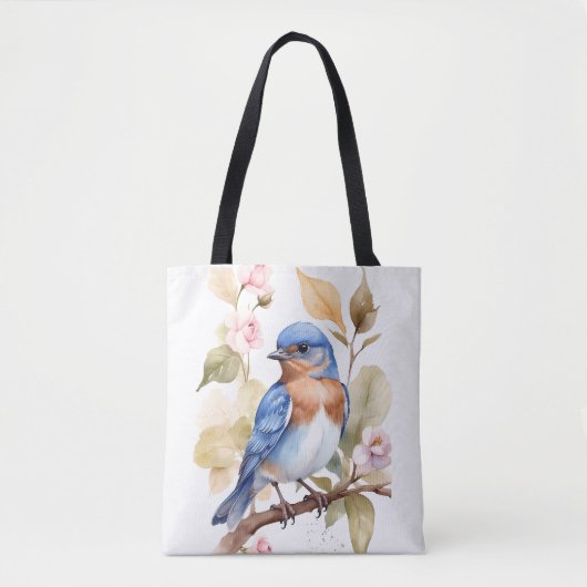 Schönes Bluebird Wasserfarbenbild Tasche (Vorderseite)