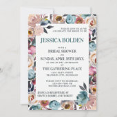 Schönes blühendes Brautparty Einladung (Vorderseite)