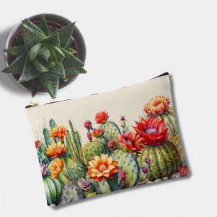 Schönes blühendes Cacti Large Zubehörtasche