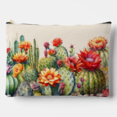 Schönes blühendes Cacti Large Zubehörtasche (Vorderseite)
