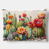 Schönes blühendes Cacti Large Zubehörtasche (Rückseite)