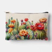 Schönes blühendes Cacti Small Zubehörtasche (Vorderseite)