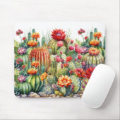 Schönes, blühendes Kakteen Mousepad (Mit Mouse)