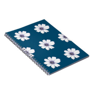 Schönes Blume Blue Design Notebook Notizblock