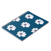Schönes Blume Blue Design Notebook Notizblock (Linke Seite)