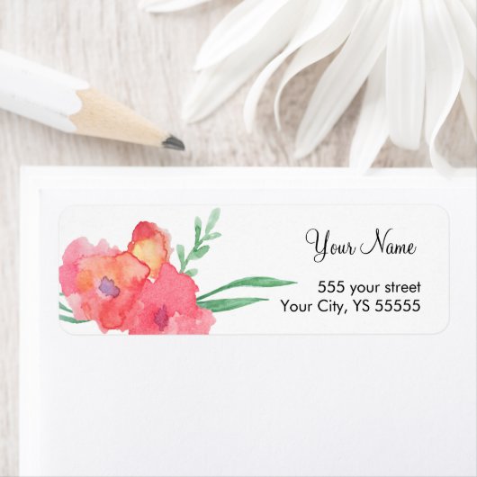 Schönes Blume-Design in Rot und Gelb (Insitu)