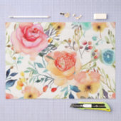 Schönes Blume-Kissen mit Wasserfarbe Seidenpapier (Handwerk)