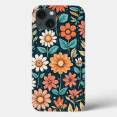 Schönes Blume-Muster Case-Mate iPhone Hülle (Rückseite)