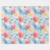 Schönes Blume-Muster Fleecedecke (Vorderseite (Horizontal))