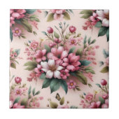 Schönes Blume-Muster Fliese (Vorderseite)