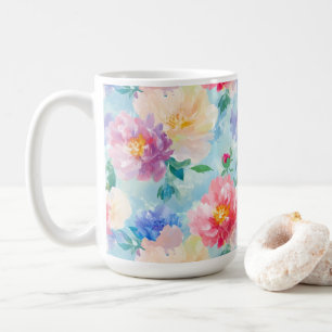 Schönes Blume-Muster Kaffeetasse