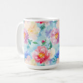 Schönes Blume-Muster Kaffeetasse (Vorderseite Links)