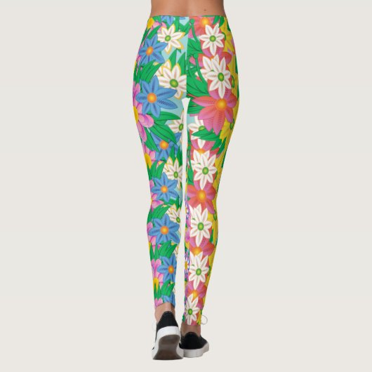 Schönes Blume Muster Leggings (Rückseite)