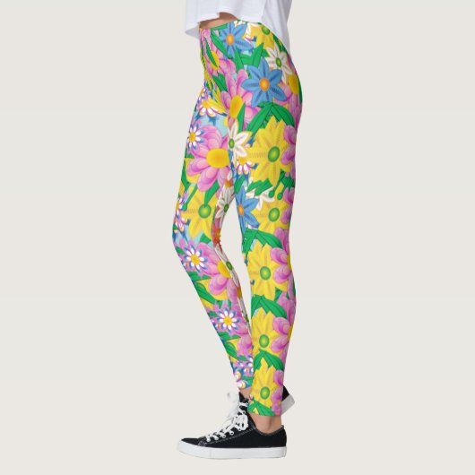 Schönes Blume Muster Leggings (Links)