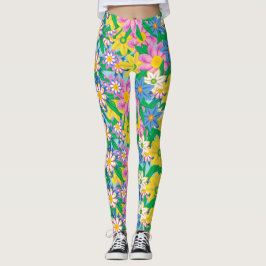 Schönes Blume Muster Leggings