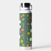 Schönes Blume Muster Wasserflasche Trinkflasche (Rückseite)