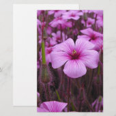 Schönes Blumen Briefpapier (Vorne/Hinten)