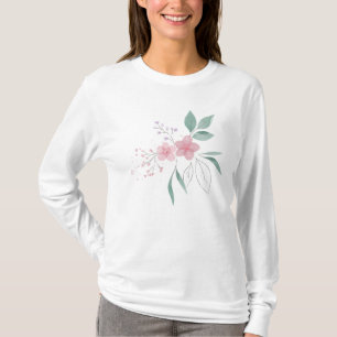 Schönes Blumen-Design-T-Shirt T-Shirt