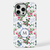 Schönes Blumen-Garten-Monogramm iPhone Hülle (Rückseite)