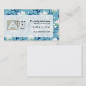 Schönes Blumen mit Blau der Reben | Visitenkarte (Vorne/Hinten)