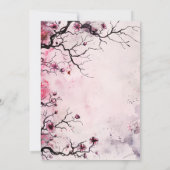Schönes Blumenbaum Pink Halloween-Party Einladung (Rückseite)