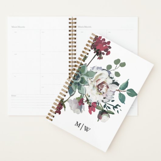 Schönes BlumenBouquet mit Monogramm Planer (Anzeige)