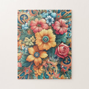 Schönes Blumenbouquet Puzzle