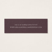 Schönes Blumenburgundy Wedding Website UAwg (Rückseite)