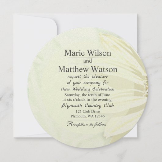 Schönes Blumendesign Einladung (Vorderseite)