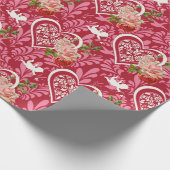 Schönes Blumendesign Geschenkpapier (Ecke)