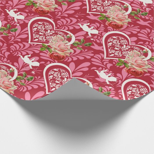 Schönes Blumendesign Geschenkpapier (Ecke)