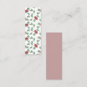 Schönes Blumendesign mit roten Blume Telefonnummerkarte (Vorne/Hinten)