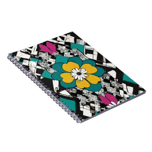 Schönes Blumendesign Notizblock (Rechte Seite)