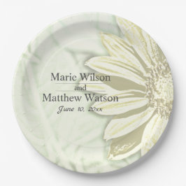 Schönes Blumendesign Pappteller