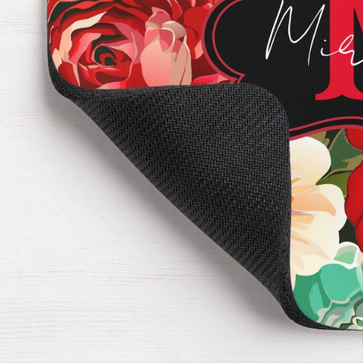 Schönes Blumendesign - personalisieren Mousepad (Ecke)