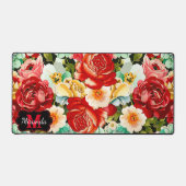 Schönes Blumendesign - personalisieren Schreibtischunterlage (Vorderseite)