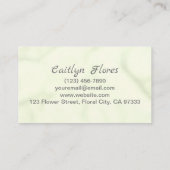 Schönes Blumendesign Visitenkarte (Rückseite)