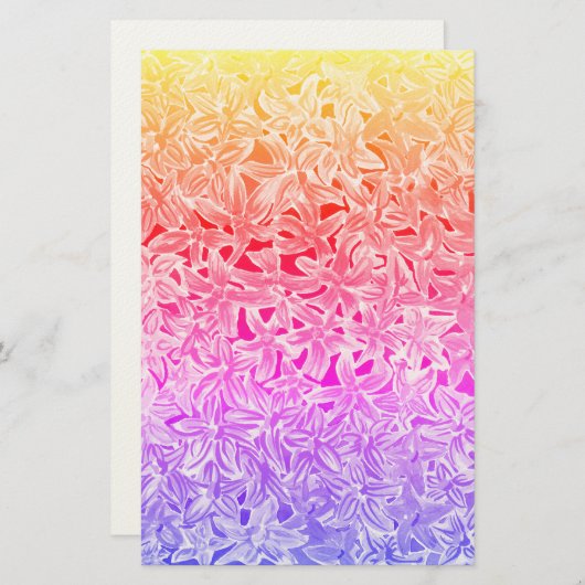 Schönes Blumendruck-Schreibpapier Briefpapier (Vorne/Hinten)