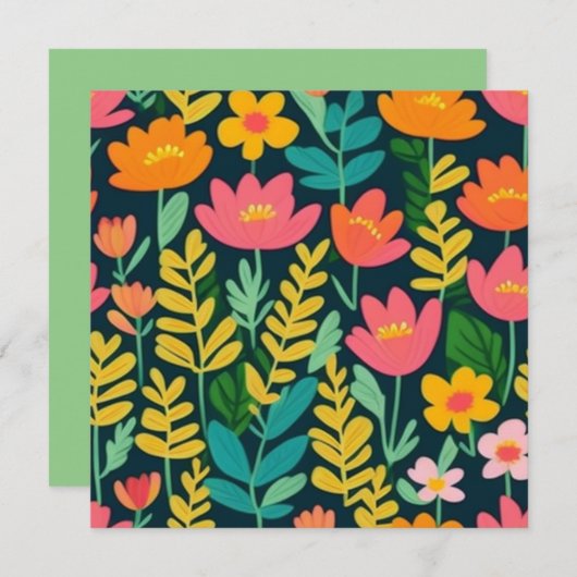 Schönes, blumenfarbenes Feld (Vorne/Hinten)