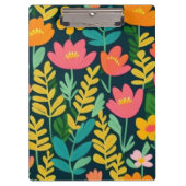 Schönes, blumenfarbenes Feld Klemmbrett (Vorderseite)