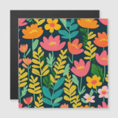 Schönes, blumenfarbenes Feld Magnetkarte (Vorne/Hinten)