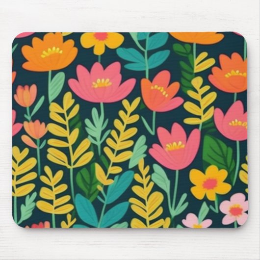 Schönes, blumenfarbenes Feld Mousepad (Vorne)